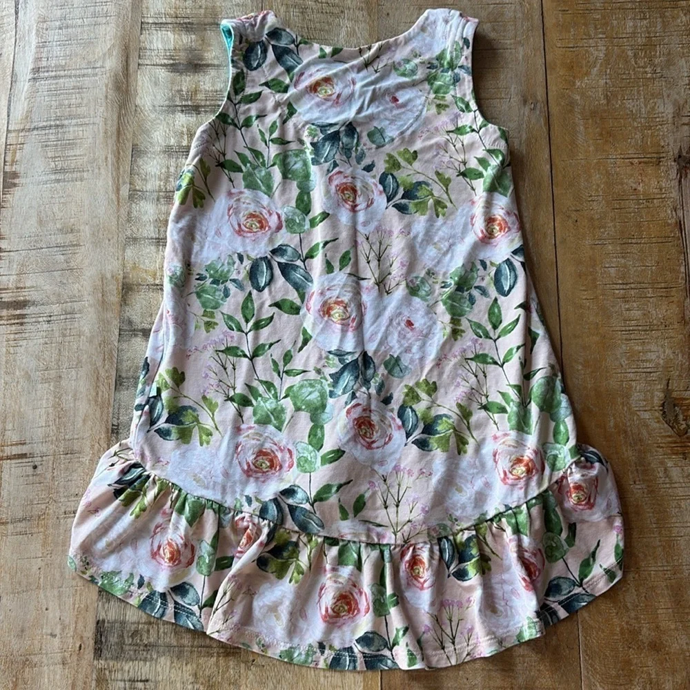 Posh Peanut Soft Bamboo Floral Dress 3t